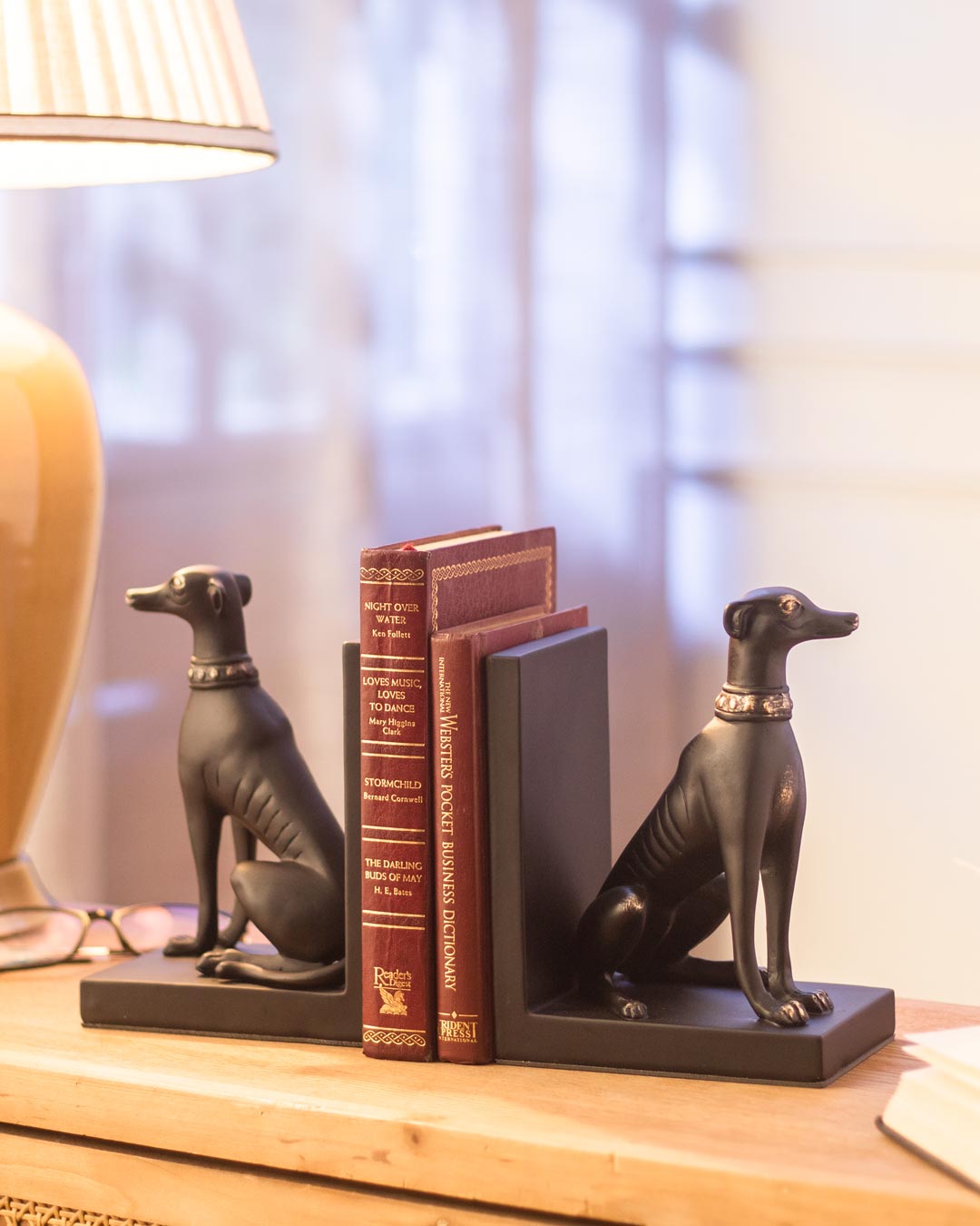 Wachhund Buchstützen Set - Schwarz