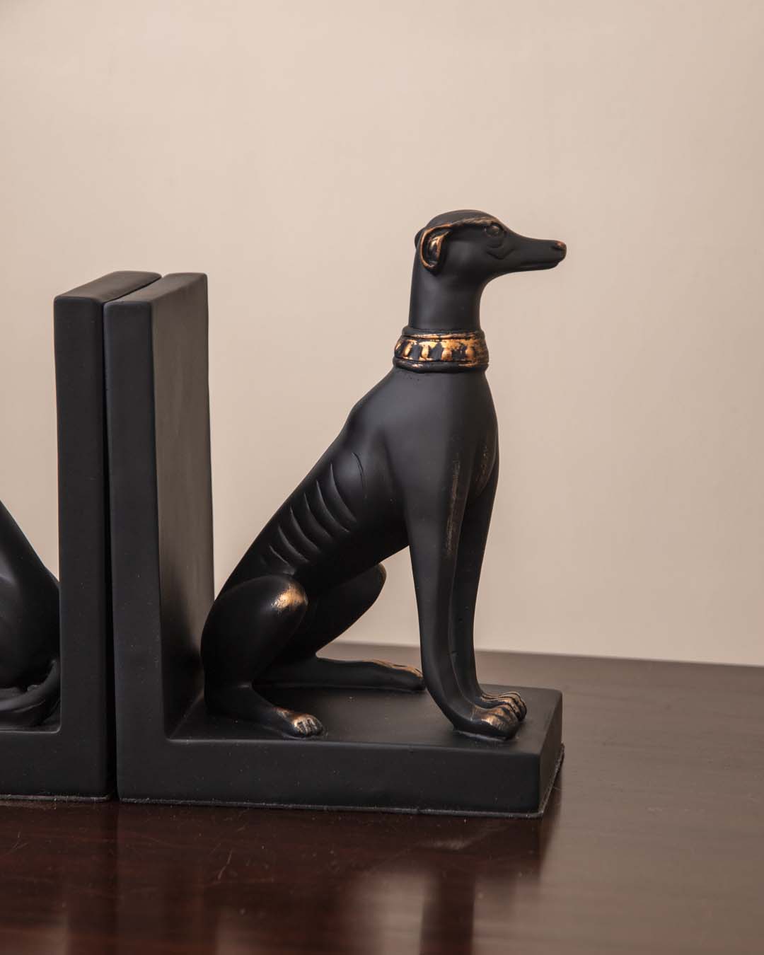 Wachhund Buchstützen Set - Schwarz