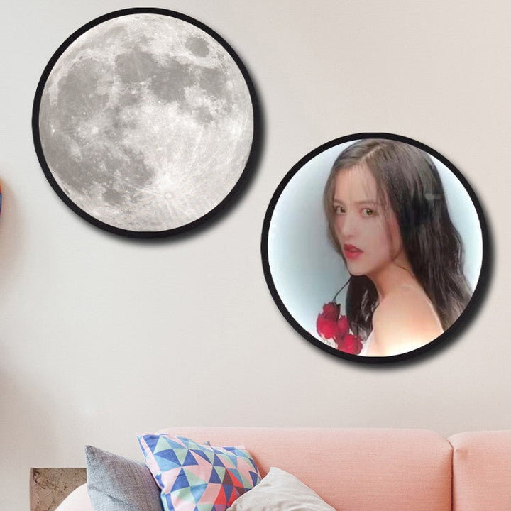2-in-1 Spiegel und Licht mit Mondmalerei
