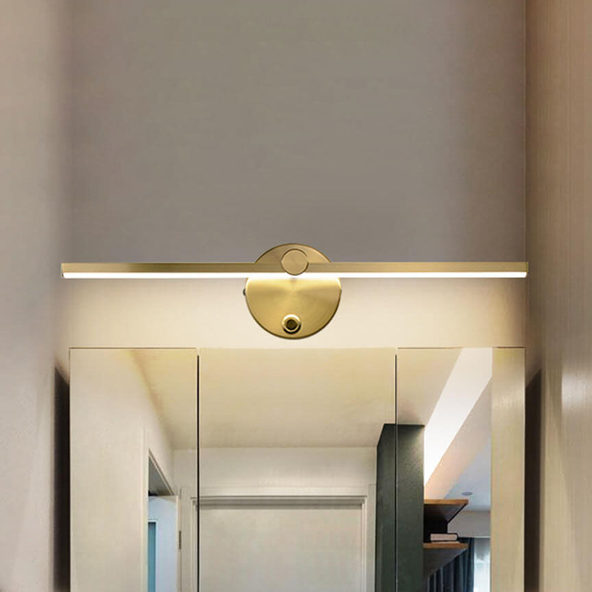 Nordic Minimalist Aluminium Lange Stangen Schalter LED Spiegel Wandlampenleuchte