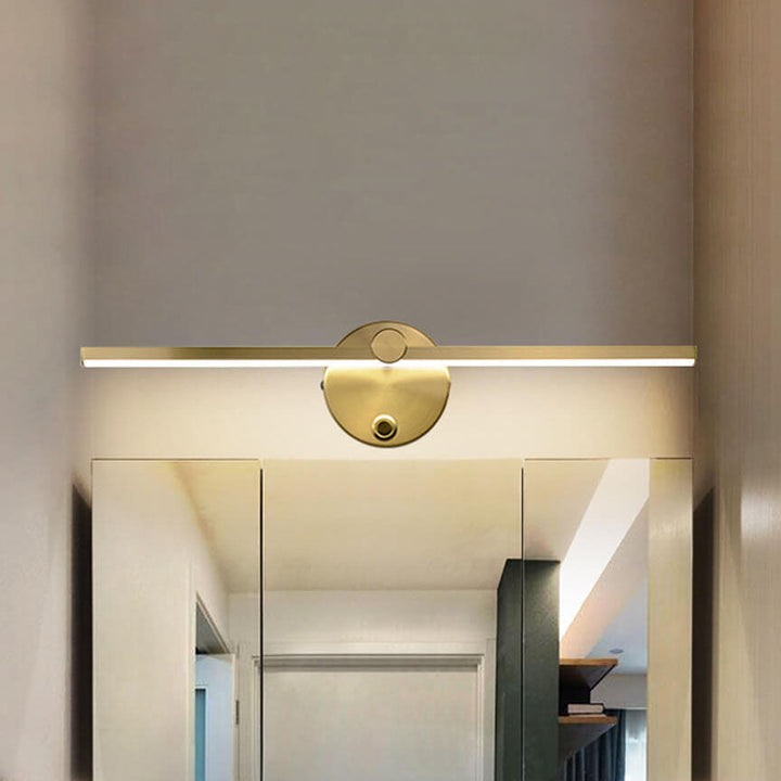 Nordic Minimalist Aluminium Lange Stangen Schalter LED Spiegel Wandlampenleuchte