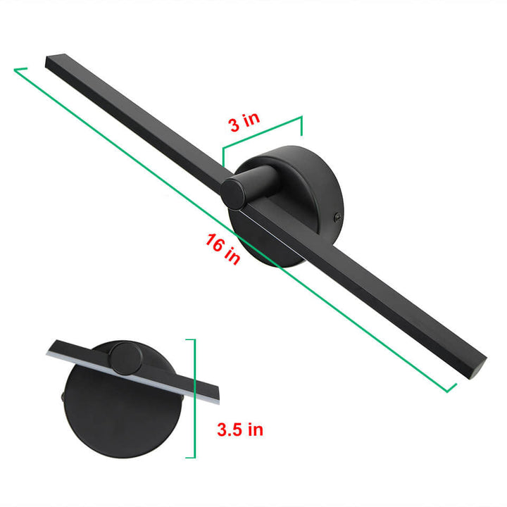 Nordic Minimalist Aluminium Lange Stangen Schalter LED Spiegel Wandlampenleuchte