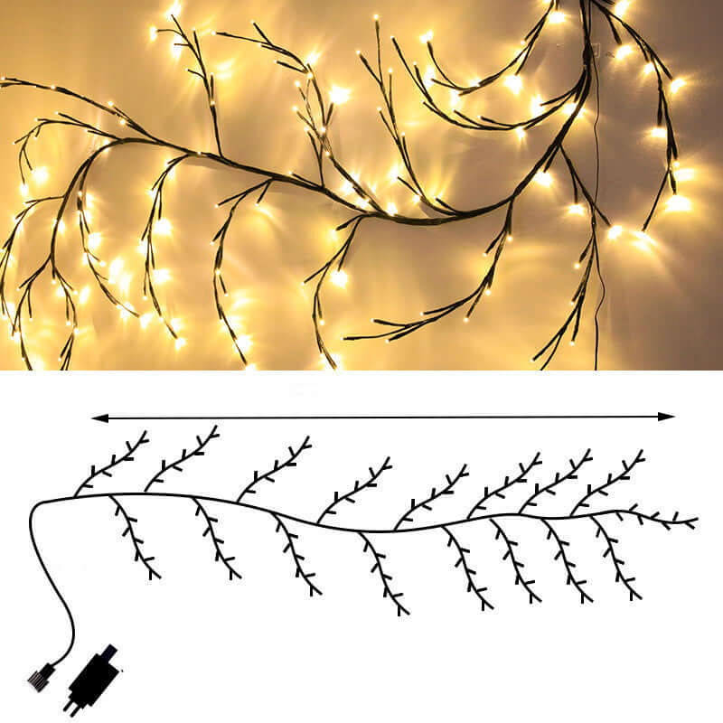 LED-Lichtstrang-Anordnung Bunte Licht-Rattan Raum Dekorationslicht