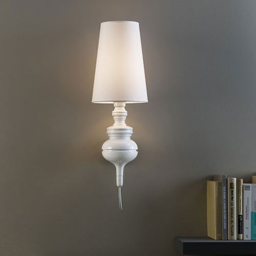 Z tapered Wand sconce Beleuchtung Zeitgenössischer Stoff Weiß/Schwarz/Silber LED Sconce Licht, 6"/8"/10" Durchmesser