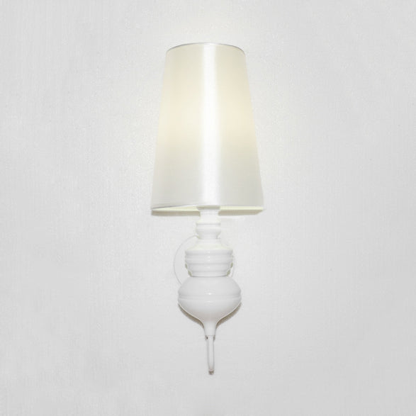 Z tapered Wand sconce Beleuchtung Zeitgenössischer Stoff Weiß/Schwarz/Silber LED Sconce Licht, 6"/8"/10" Durchmesser