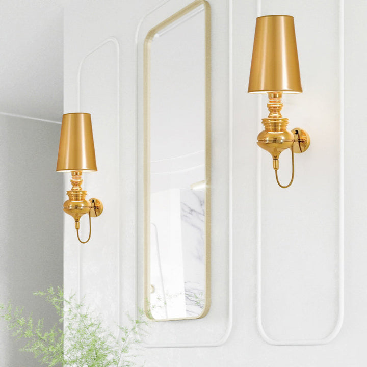 Z tapered Wand sconce Beleuchtung Zeitgenössischer Stoff Weiß/Schwarz/Silber LED Sconce Licht, 6"/8"/10" Durchmesser