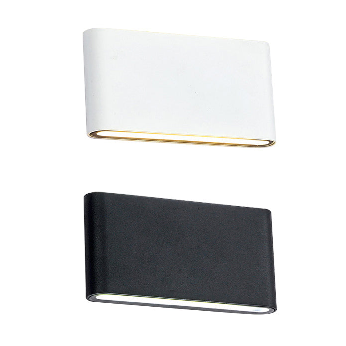 Schwarz/Weiß Rechteckige Wandfluterlicht Modern Stylisch Warm/Weiß Licht LED Aluminium Wandlampe für Flur, 4.5"/7" B