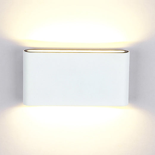 Schwarz/Weiß Rechteckige Wandfluterlicht Modern Stylisch Warm/Weiß Licht LED Aluminium Wandlampe für Flur, 4.5"/7" B