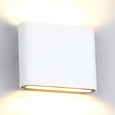 Schwarz/Weiß Rechteckige Wandfluterlicht Modern Stylisch Warm/Weiß Licht LED Aluminium Wandlampe für Flur, 4.5"/7" B