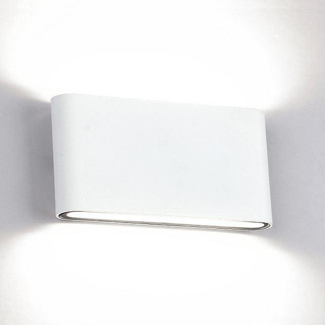 Schwarz/Weiß Rechteckige Wandfluterlicht Modern Stylisch Warm/Weiß Licht LED Aluminium Wandlampe für Flur, 4.5"/7" B