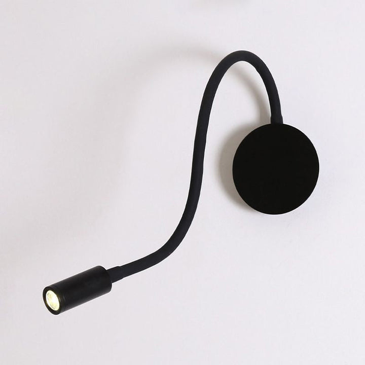 Verstellbare Zylinder Lese Wandleuchte Zeitgenössische Silikon und Metall LED Schwarz/Weiß Wandlampe