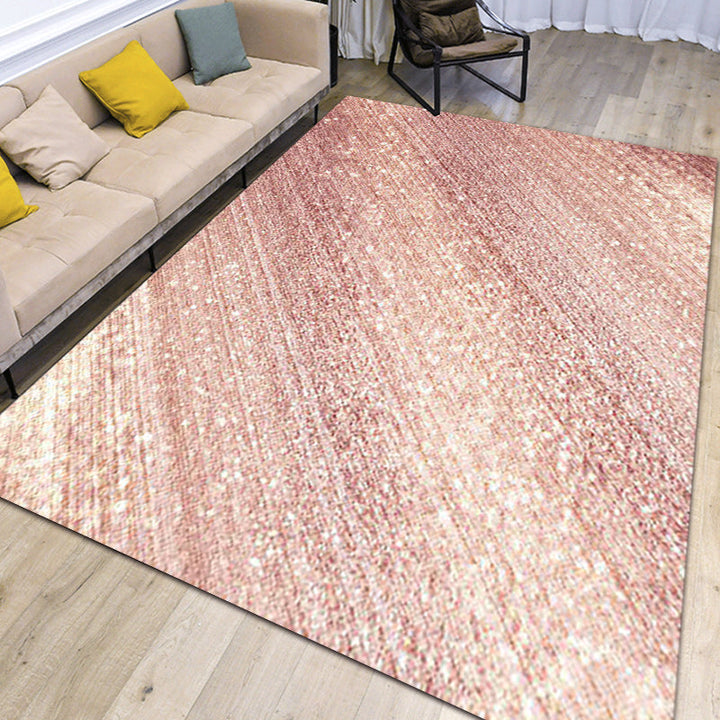 Moderner Wohnzimmerteppich im pink glamour Streifenprint Teppich Polyester rutschfest maschinenwaschbar Teppich