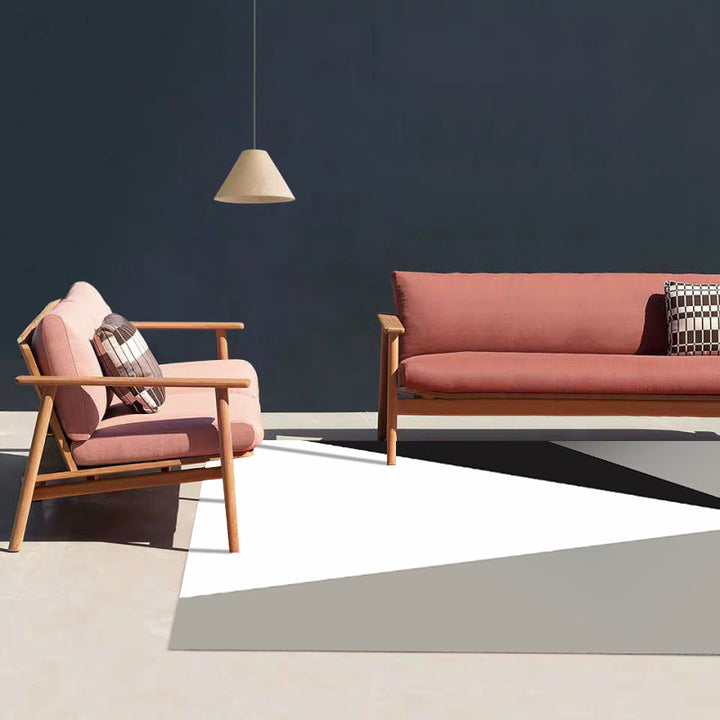 Moderner Wohnzimmert Teppich in Grau und Weiß, Farbkasten-Dreiecksdesign, Teppich aus Polyester, waschbarer Teppich