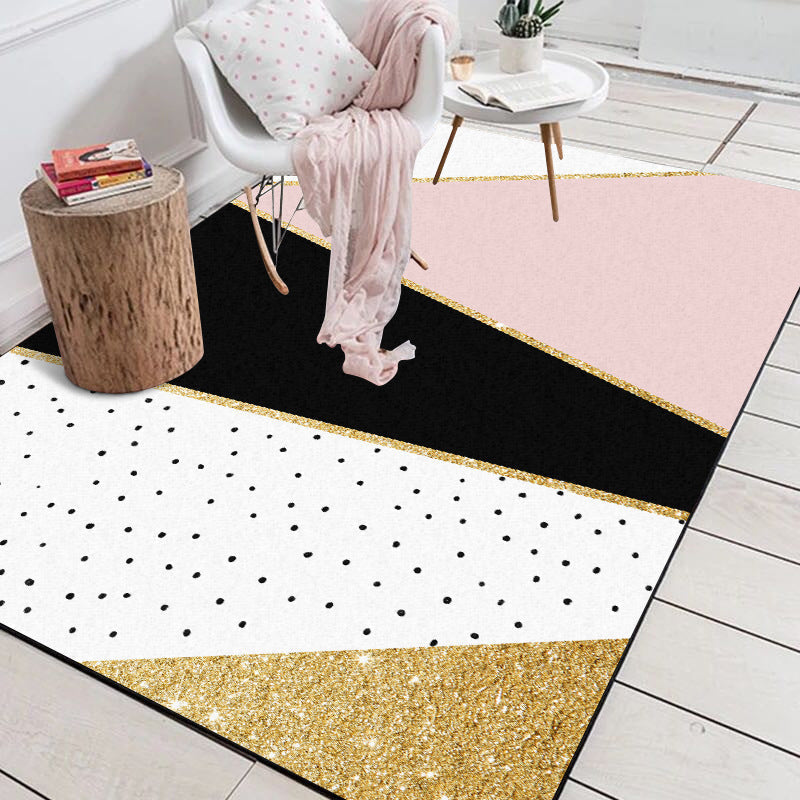 Skandinavischer moderner Teppich bunte Streifen geometrisches Muster Teppich Polyester rutschfester Teppich für die Wohnkultur