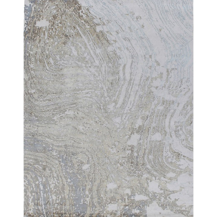 Grau Schlafzimmer Teppich Modern Abstrakt Zementmuster Bereichsteppich Polyester Waschbar Fleckenbeständiger Teppich