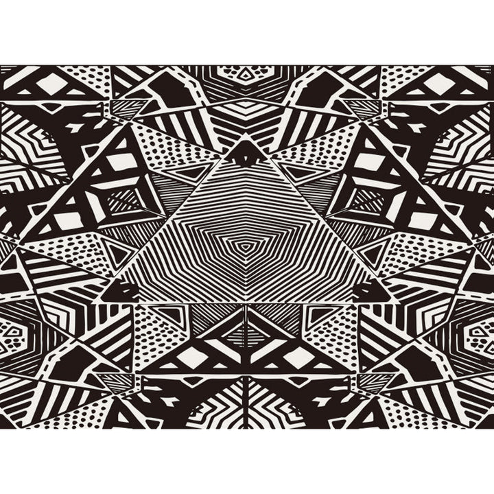 Nordic Modern Teppich mit Schwarz Linien Punktmuster Teppich Polyester Maschinenwaschbar Teppich für Wohnkultur
