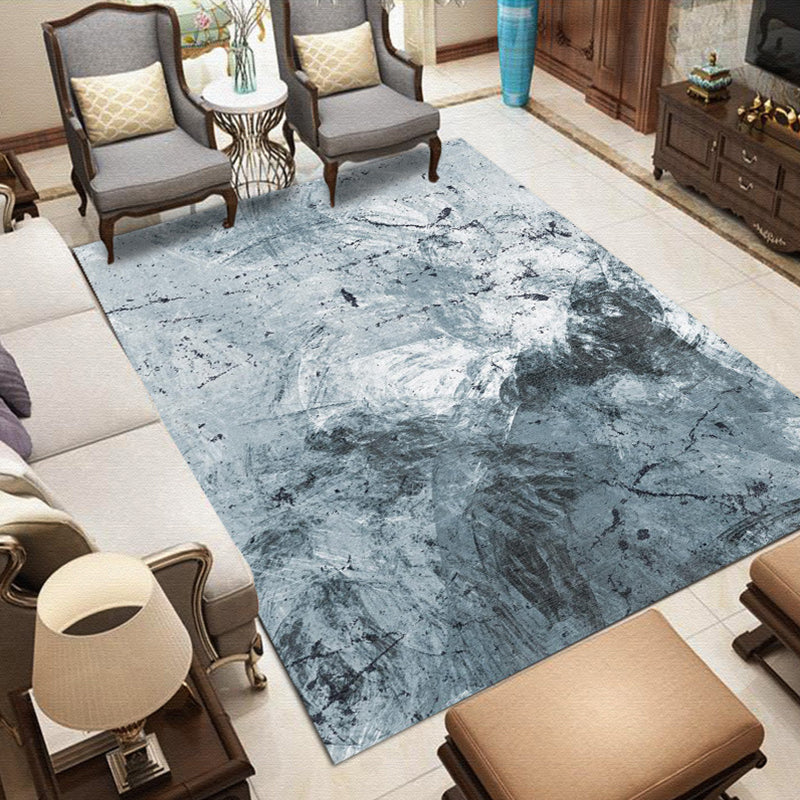 Nordic Modern Teppich in Grau und Lila Abstract Splash Muster Teppich Polyester Waschbar Teppich für Wohnkultur