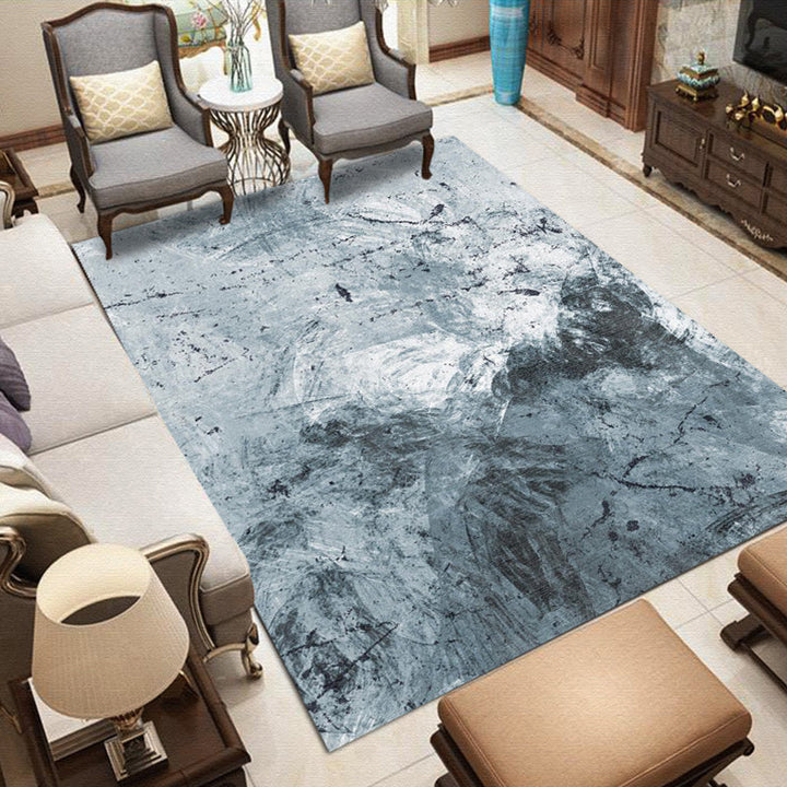 Nordic Modern Teppich in Grau und Lila Abstract Splash Muster Teppich Polyester Waschbar Teppich für Wohnkultur
