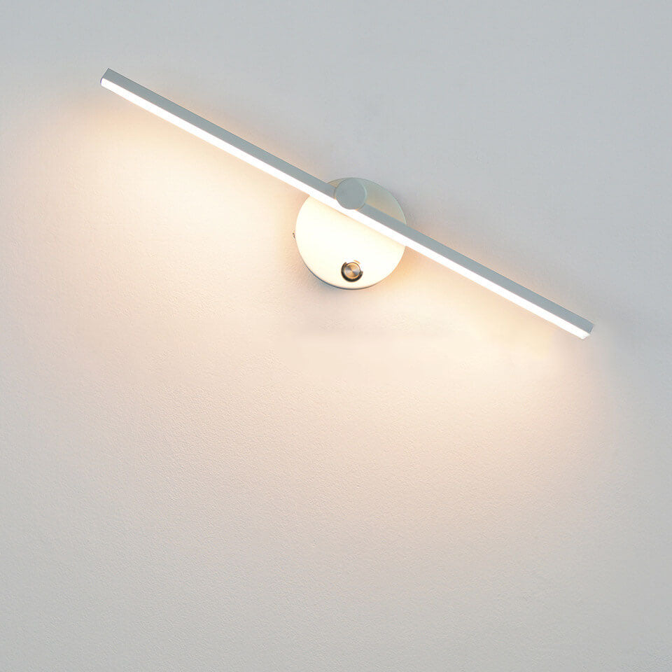 Nordic Minimalist Aluminium Lange Stangen Schalter LED Spiegel Wandlampenleuchte