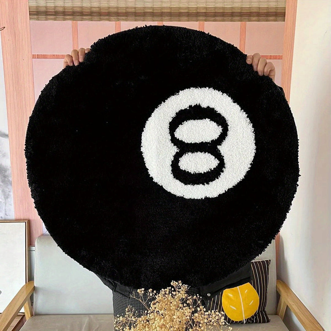 8 Ball Billard Rundfußmatte – Rutschfester Teppich für Wohnzimmer, Badezimmer & Dekoration | Erhältlich in Größen