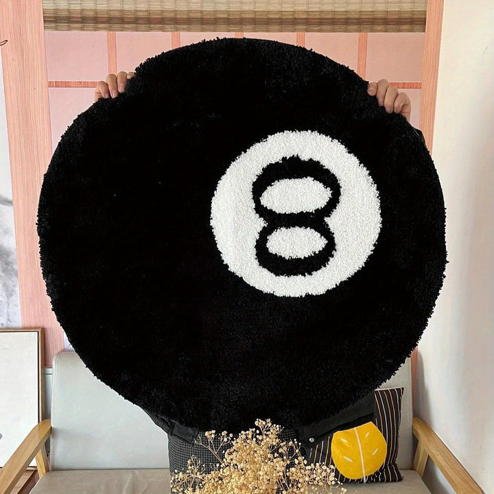 8 Ball Billard Rundfußmatte – Rutschfester Teppich für Wohnzimmer, Badezimmer & Dekoration | Erhältlich in Größen