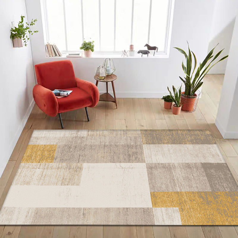 Eleganter abstrakter Teppich Braun zeitgenössischer Teppich Polyester haustierfreundlicher waschbarer Teppich für das Wohnzimmer