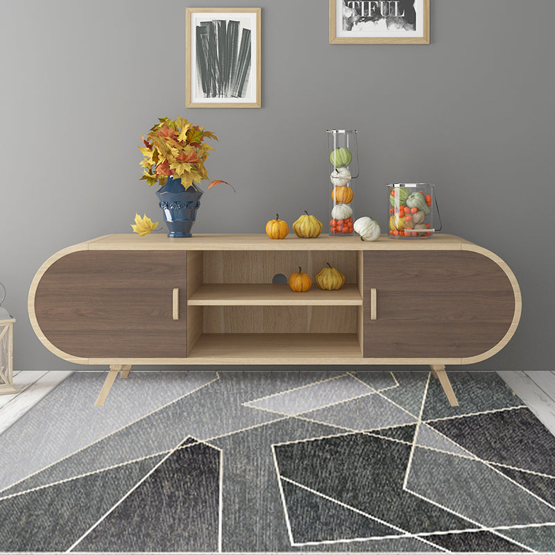 Einzigartiger mehrfarbiger gestreifter Teppich mit geometrischem Muster aus Polyester Moderner Teppich Haustierfreundlicher rutschfester Rücken Teppich für das Schlafzimmer