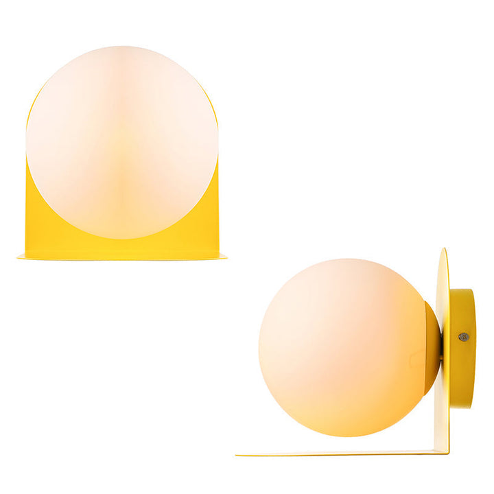 Weiße Globus-Wandleuchte Nordic Style Mattiertes Glas Wandlicht für das Arbeitszimmer Kinderzimmer