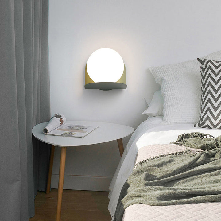 Weiße Globus-Wandleuchte Nordic Style Mattiertes Glas Wandlicht für das Arbeitszimmer Kinderzimmer