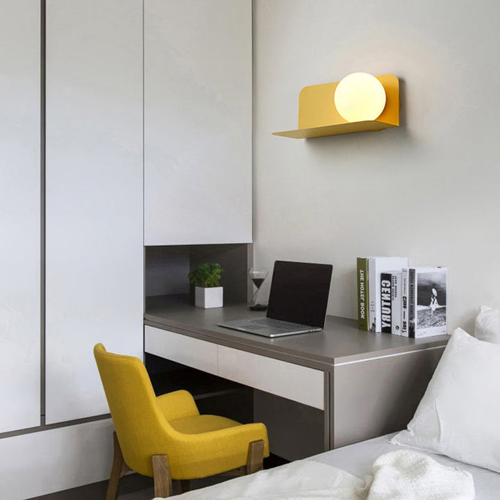 Weiße Globus-Wandleuchte Nordic Style Mattiertes Glas Wandlicht für das Arbeitszimmer Kinderzimmer