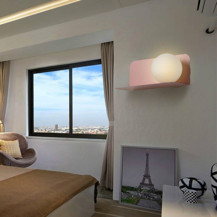 Weiße Globus-Wandleuchte Nordic Style Mattiertes Glas Wandlicht für das Arbeitszimmer Kinderzimmer