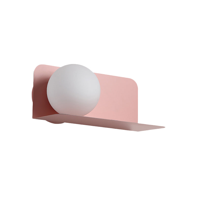Weiße Globus-Wandleuchte Nordic Style Mattiertes Glas Wandlicht für das Arbeitszimmer Kinderzimmer