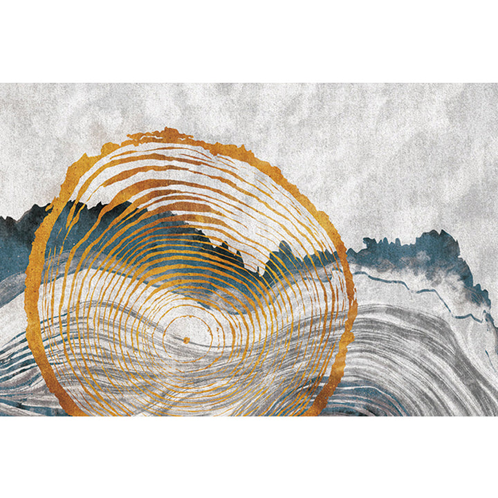 Stylischer Modernismus Teppich Mehrfarbig Aquarell und Wirbel gestreiftes Muster Teppich Haustierfreundlich Rutschfest Waschbarer Teppich für Dekoration