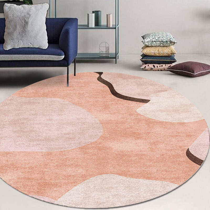 Kreativer mehrfarbiger Modernismus-Teppich Polyester Farbblock-Teppich Waschbar Haustierfreundlicher rutschfester Teppich für das Wohnzimmer