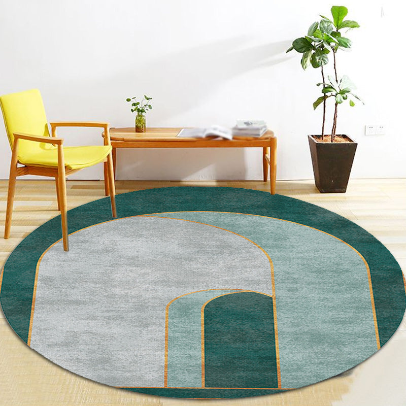 Kreativer mehrfarbiger Modernismus-Teppich Polyester Farbblock-Teppich Waschbar Haustierfreundlicher rutschfester Teppich für das Wohnzimmer