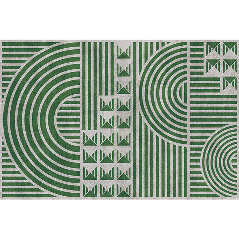 Kreativer modernistischer Teppich Polyester geometrisches und Streifenmuster Teppich waschbar haustierfreundlicher rutschfester Teppich für das Wohnzimmer
