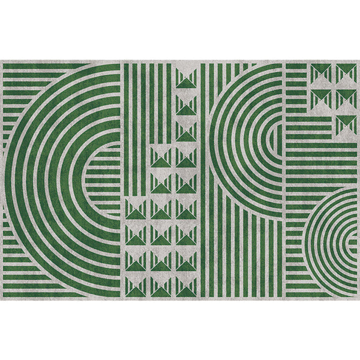 Kreativer modernistischer Teppich Polyester geometrisches und Streifenmuster Teppich waschbar haustierfreundlicher rutschfester Teppich für das Wohnzimmer