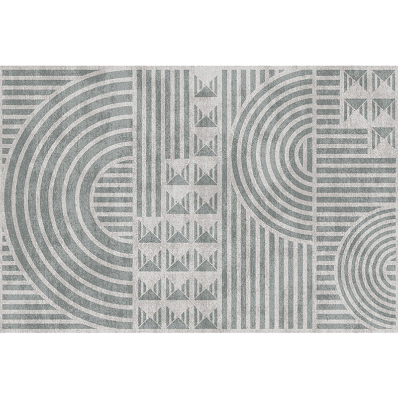 Kreativer modernistischer Teppich Polyester geometrisches und Streifenmuster Teppich waschbar haustierfreundlicher rutschfester Teppich für das Wohnzimmer