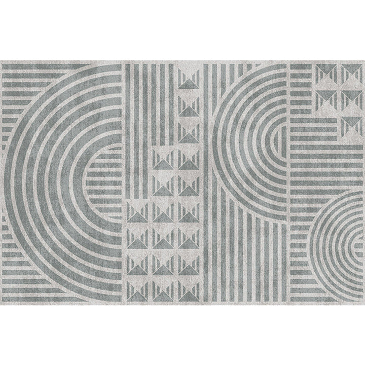 Kreativer modernistischer Teppich Polyester geometrisches und Streifenmuster Teppich waschbar haustierfreundlicher rutschfester Teppich für das Wohnzimmer