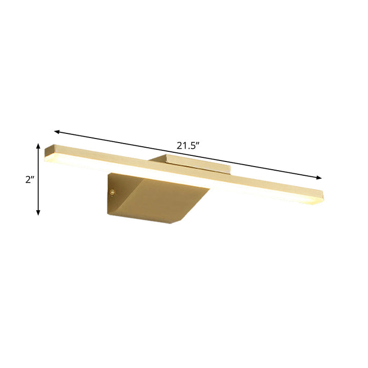 16"/21.5" W Metallic Streamlined Wandlampe Simplicity LED Gold Vanity Wandleuchte Licht für Badezimmer