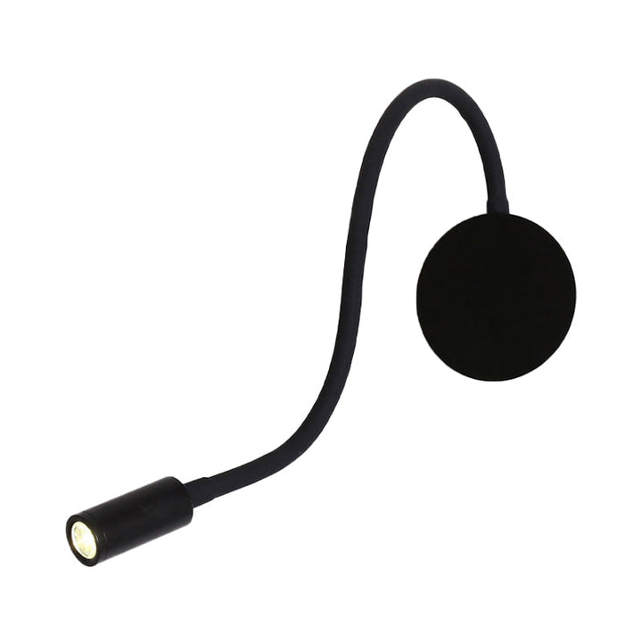 Verstellbare Zylinder Lese Wandleuchte Zeitgenössische Silikon und Metall LED Schwarz/Weiß Wandlampe