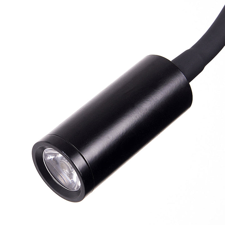 Verstellbare Zylinder Lese Wandleuchte Zeitgenössische Silikon und Metall LED Schwarz/Weiß Wandlampe