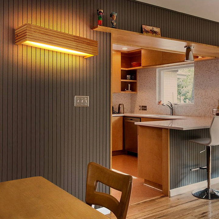 Holz Wandleuchten für Badezimmer Spiegel