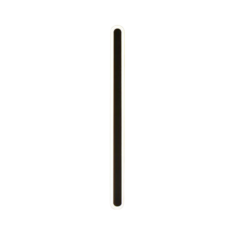 Elongierte Bar Schlafzimmer Flush Wandlampe Acryl 16"/23.5"/31.5" W LED Nordic Wandlampe in Warm/Weiß Licht, Schwarz/Weiß