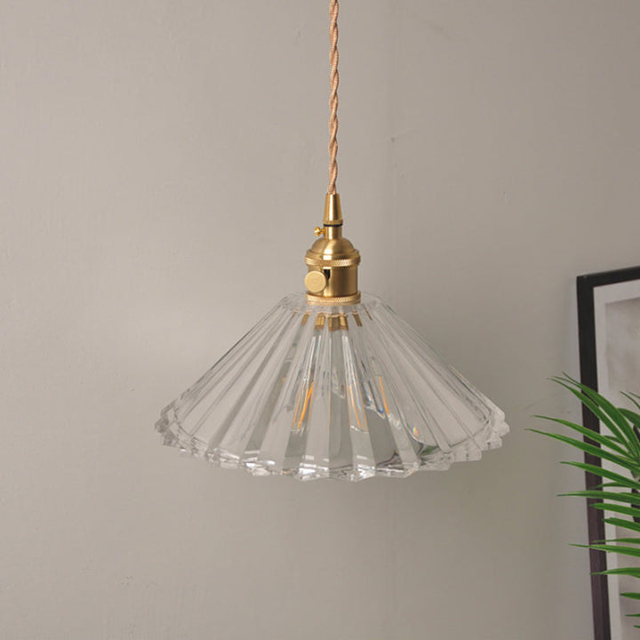 Schale/Zylinder Nachttisch Wandbeleuchtung Antik Klar Prismen-/Wellen-Glas 1 Glühbirne Messing Wandlampen mit Drehschalter