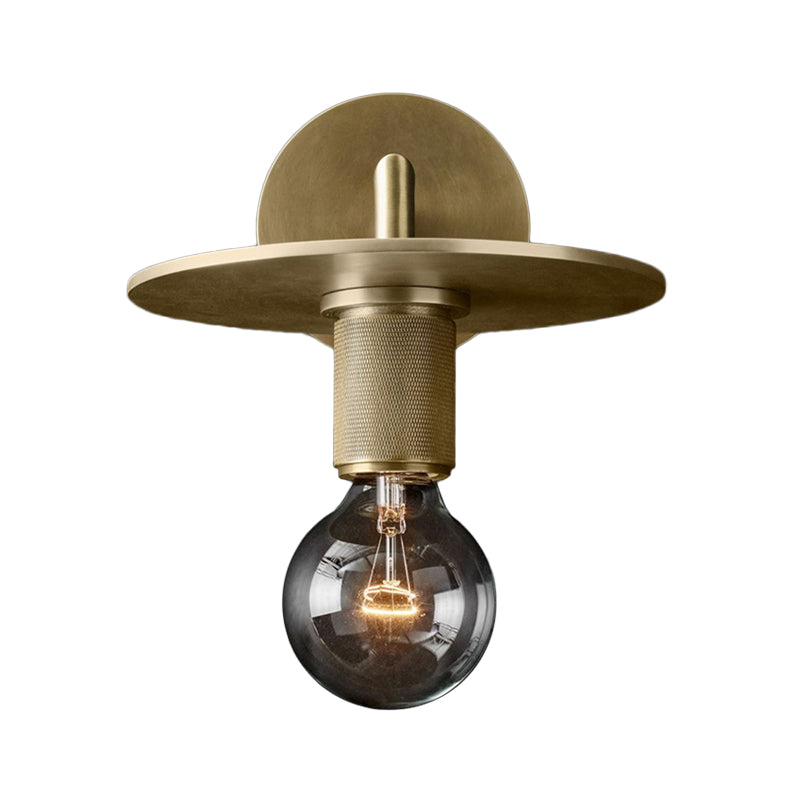 Bronze Armierte Wandleuchte Postmodern Einzelne Metall/Klares Glas Wandleuchte mit/ohne Disc/Sphäre/Kegel Schirm