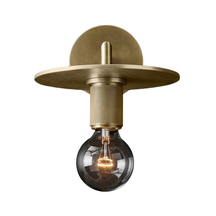 Bronze Armierte Wandleuchte Postmodern Einzelne Metall/Klares Glas Wandleuchte mit/ohne Disc/Sphäre/Kegel Schirm