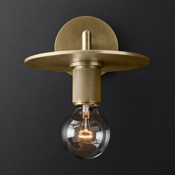 Bronze Armierte Wandleuchte Postmodern Einzelne Metall/Klares Glas Wandleuchte mit/ohne Disc/Sphäre/Kegel Schirm