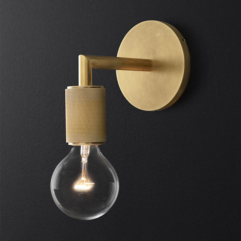 Bronze Armierte Wandleuchte Postmodern Einzelne Metall/Klares Glas Wandleuchte mit/ohne Disc/Sphäre/Kegel Schirm