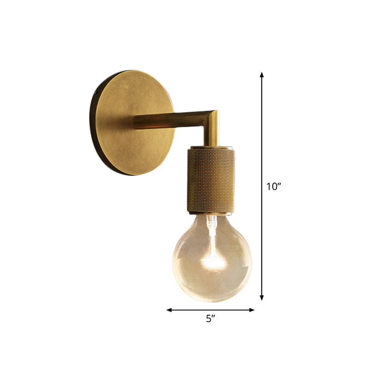 Bronze Armierte Wandleuchte Postmodern Einzelne Metall/Klares Glas Wandleuchte mit/ohne Disc/Sphäre/Kegel Schirm